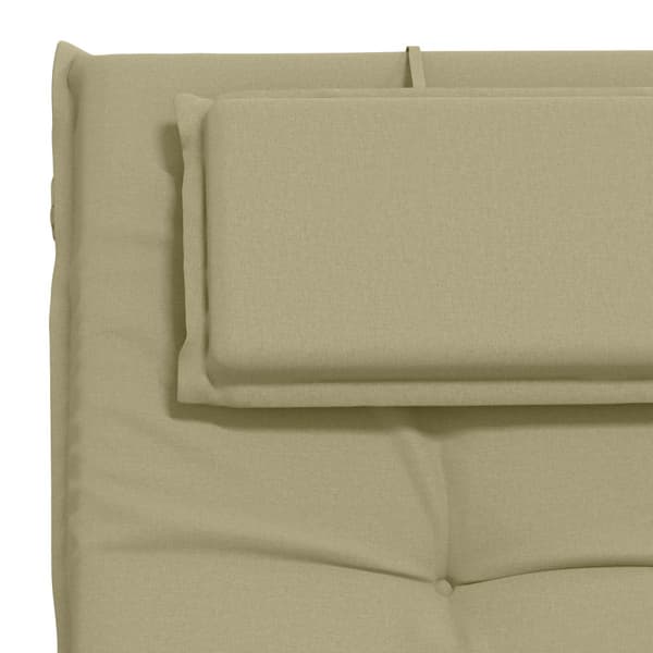 Solstol Kudde GEMERT 100% Polyester Ljusgrön 190 x 60 x 9 cm