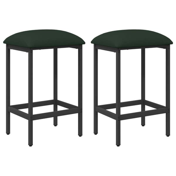Barpall 2 st Mörkgrön 40 x 32 x 74 cm Konstruerat trä