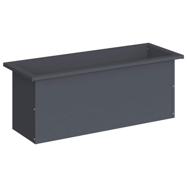 Odlingslåda med LED Antracit 30 x 80 x 30 cm Stål