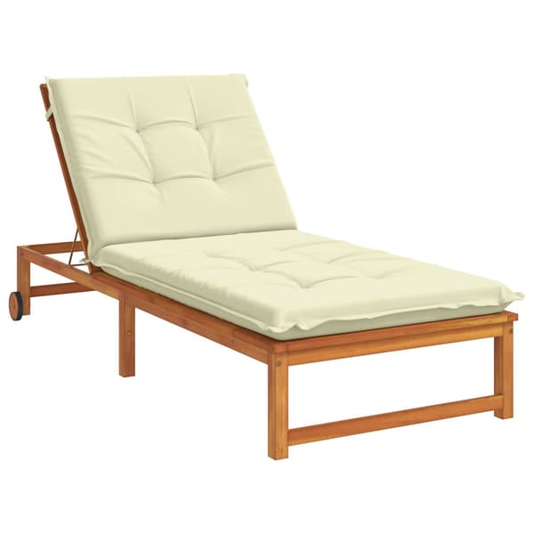 Solstol Kudde GEMERT 100% Polyester Gräddvit 190 x 80 x 9 cm