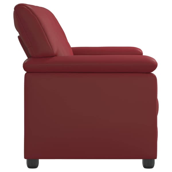 Soffa Vinröd 191 x 85 x 93 cm Konstläder