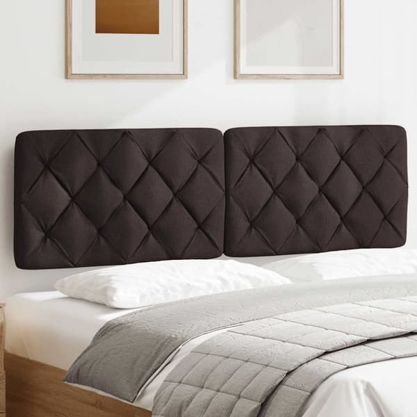 Headboard Cushion Dark Brown 160 cm Fabric
