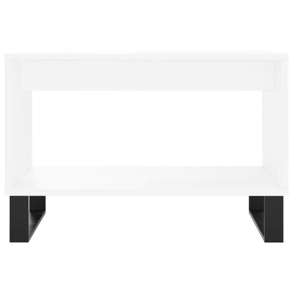 Soffbord vit 60x50x40 cm konstruerat trä