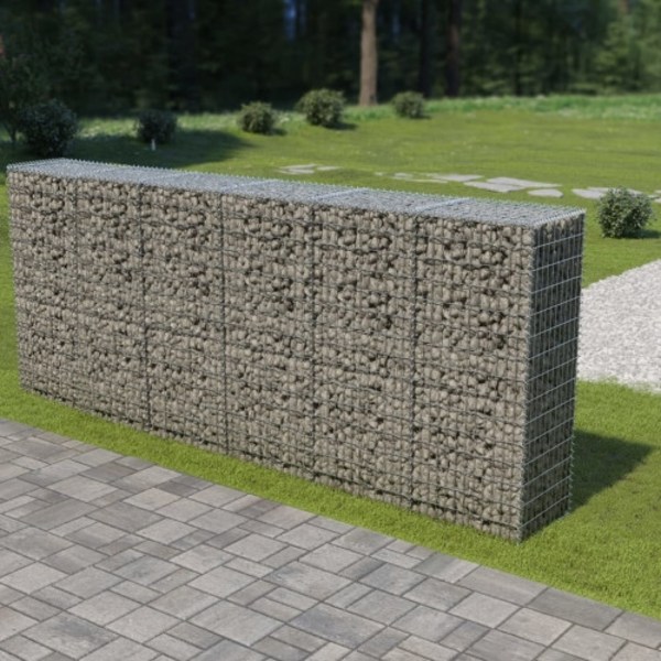 Gabionmur i galvaniserat stål 300x50x150 cm