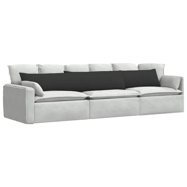 Sofakuddar 2 pcs Svart 200 x 40 cm tyg