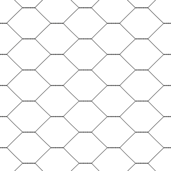 Hexagonstängsel Grå 1,4 x 25 m PVC