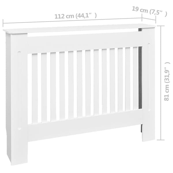 Elementskydd konstruerat trä 112 cm vit
