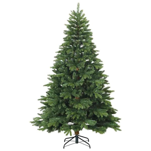 Plast Hingad Julgran med stativ Grön 210 cm PVC, PE och stål