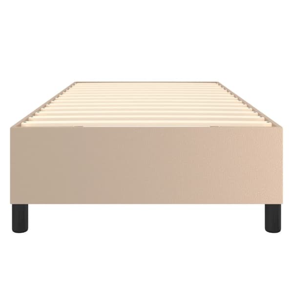 Boxspring-sängram cappuccino 100x200 cm konstläder