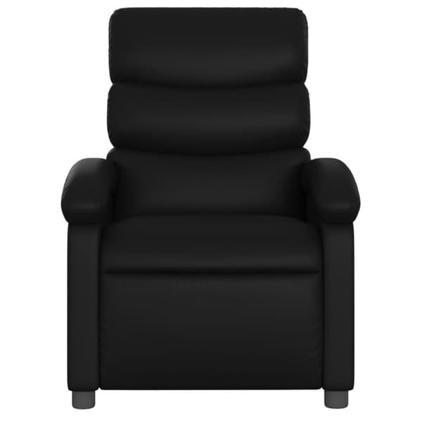 Massagefåtölj svart konstläder