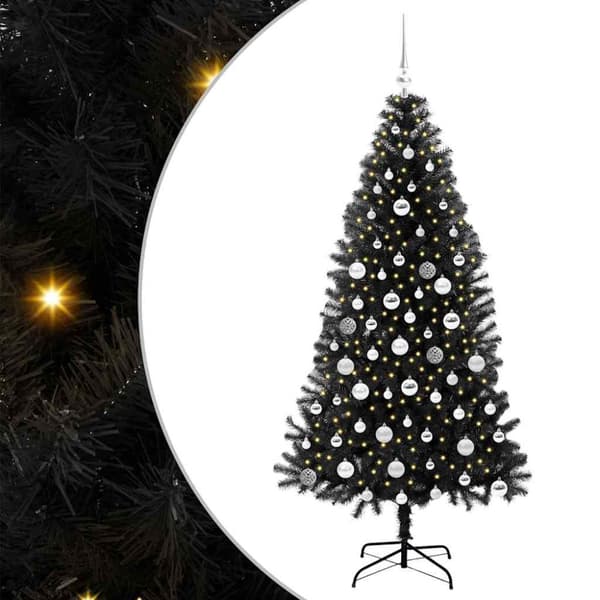 Julgran Svart 180 cm PVC