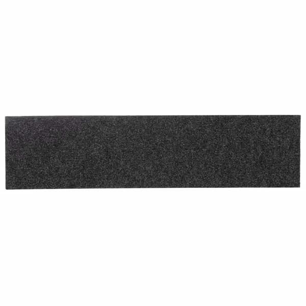Trappmattor självhäftande 30 st 76x20 cm antracit rektangulära