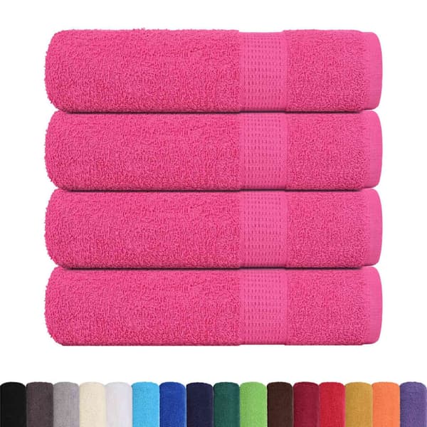 Duschhanddukar FROGN 4 st rosa 70x140 cm 360 gsm