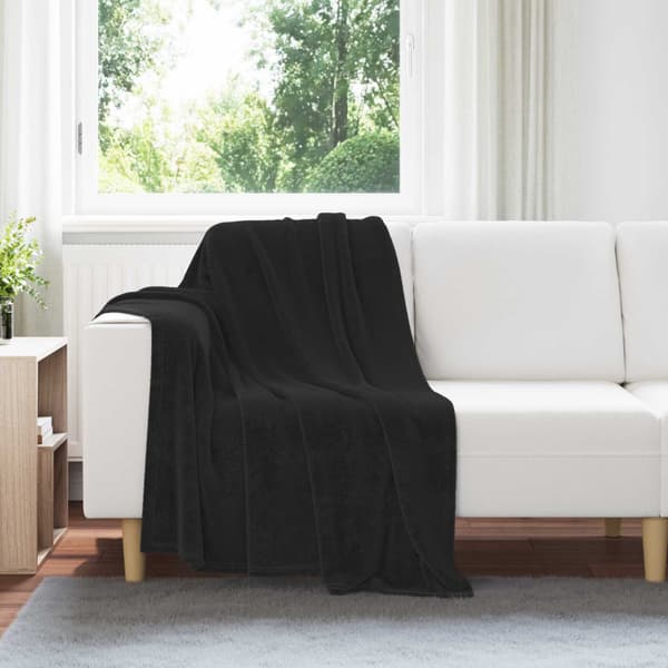 Filtar 6 pcs Svart 130 x 150 cm Fleece