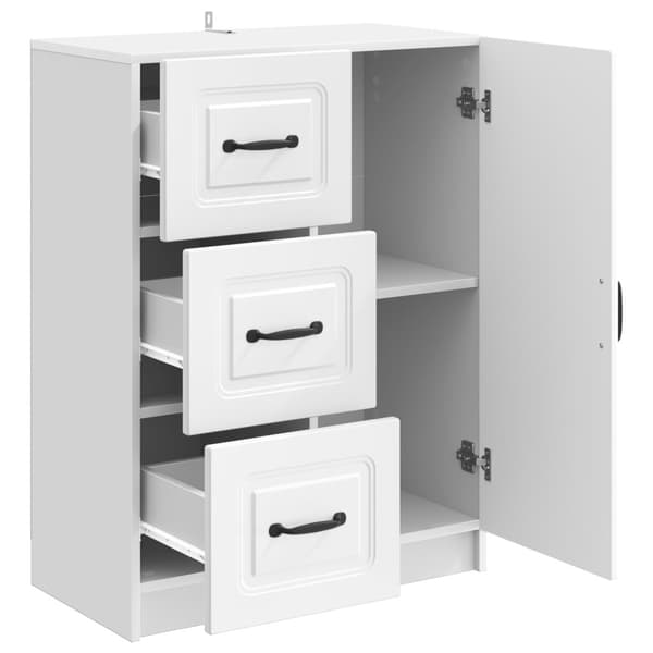 Sideboard Vit högglans 66 x 34,5 x 87 cm Konstruerat trä