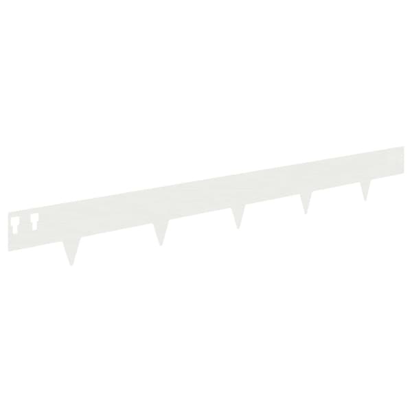 Kant för gräsmatta 50 pcs 100 x 12 cm Stål Vit