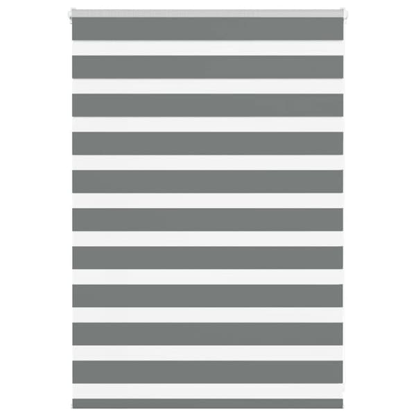 Rullgardin zebra mörkgrå 115x100 cm tyg bredd 110,9cm polyester