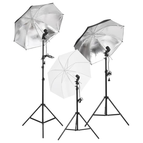 Studiobelysning med stativ & paraplyer
