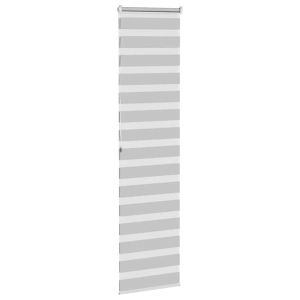 Rullgardin zebra ljusgrå 65x200 cm tyg bredd 60,9 cm polyester