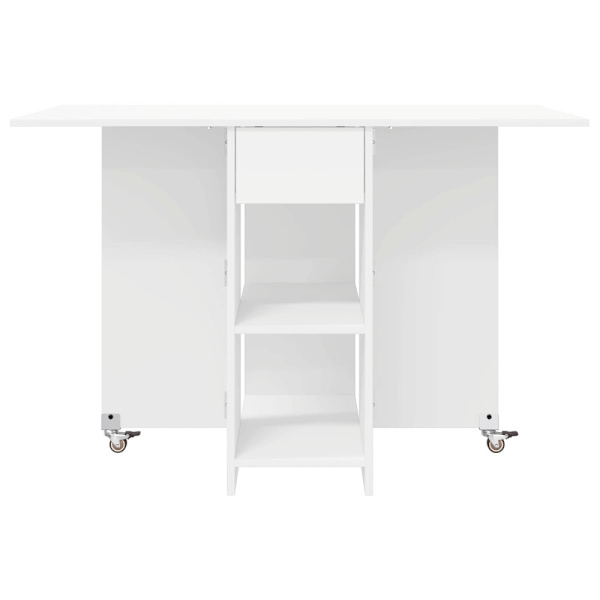 Matbord 115 x 70 x 75 cm Konstruerat trä Vit Rektangulär