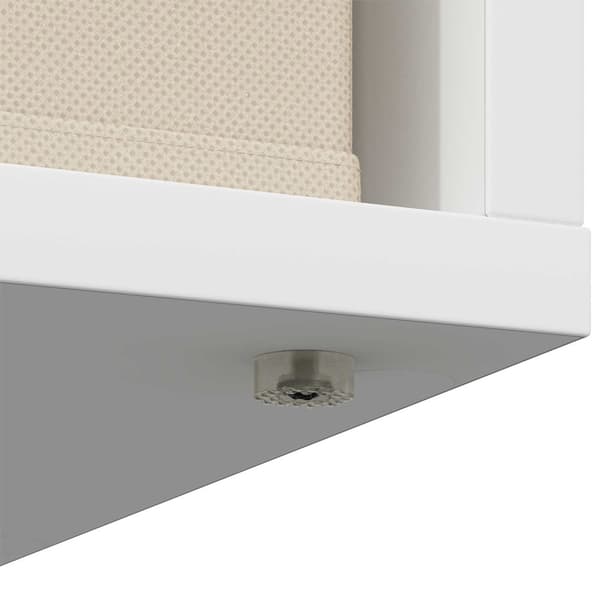 Sideboard med låda Vit 30,5 x 27 x 84,5 cm