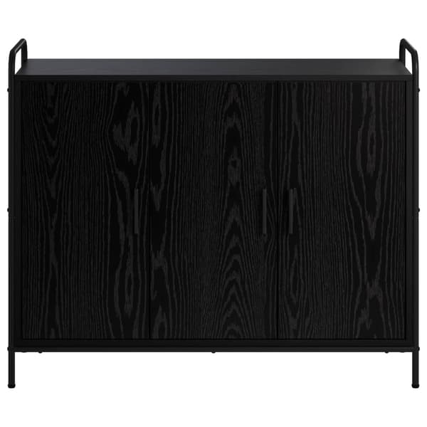 Sideboard Svart ek 97 x 33 x 81 cm Konstruerat trä