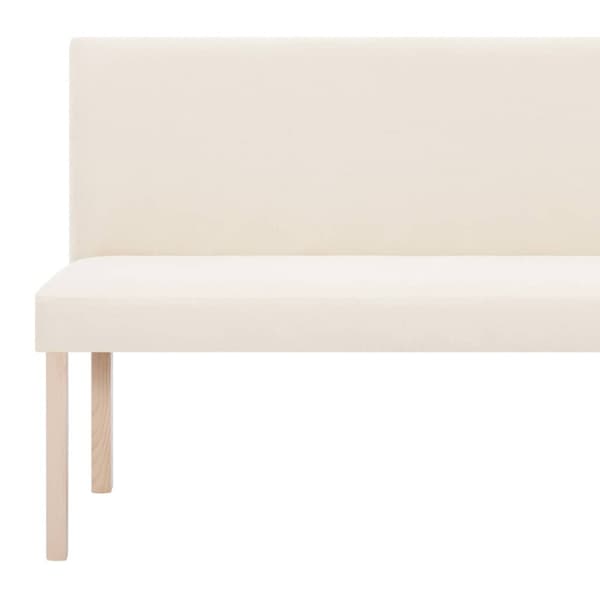 Bänk 139,5 cm polyester gräddvit