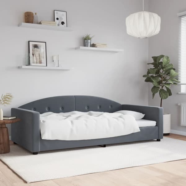 Dagbädd mörkgrå 100x200 cm sammet
