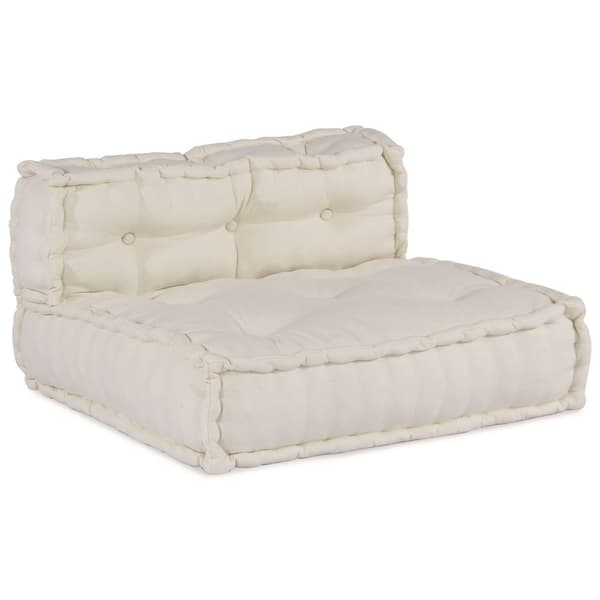 Modulsofa enhet 3 pcs Gräddvit Tyg