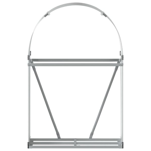 Vedställ silver 80x45x120 cm galvaniserat stål