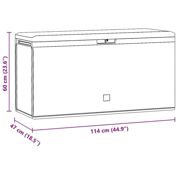 Dynbox antracit 114x47x60 cm