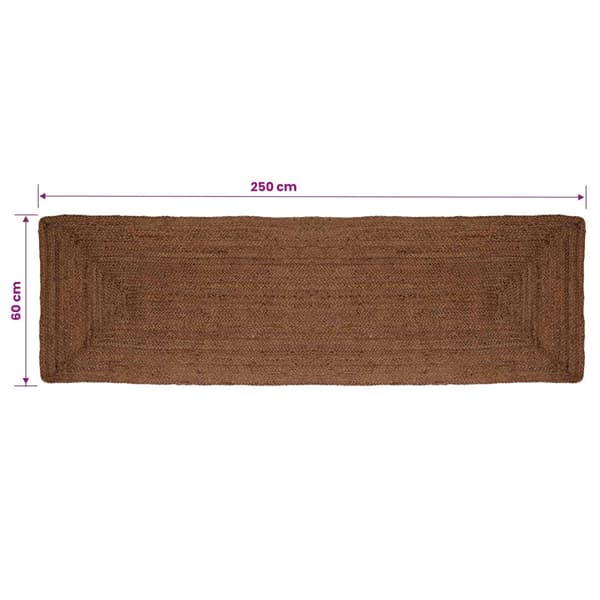 Områdesmatta Grå 60 x 250 cm Jute