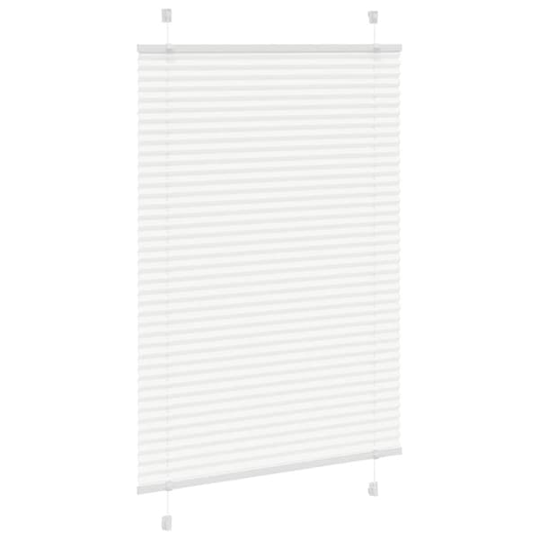 Plisserad persienn vit 100x100 cm tyg bredd 99,4 cm polyester