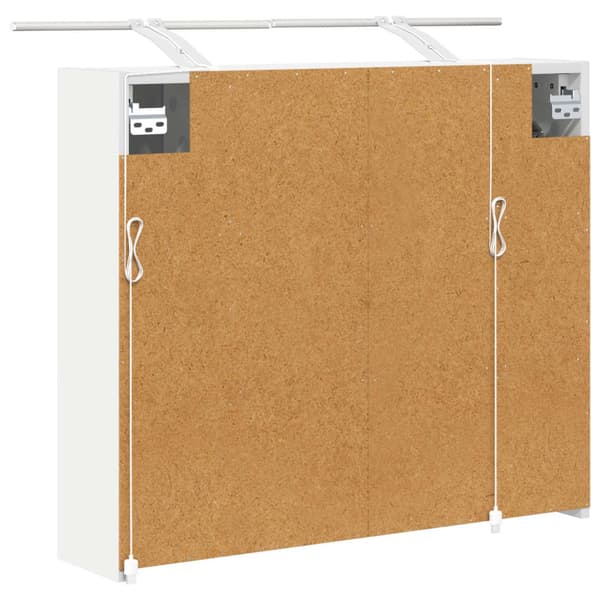 Badrumsspegelskåp Vit 73,5 x 16 x 62,5 cm Konstruerat trä
