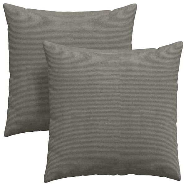 Sofakuddar 2 pcs Ljusgrå 60 x 60 cm Kordread tyg