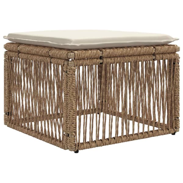 Trädgårdsoffset 12 pcs Beige och krämvit konstrotting