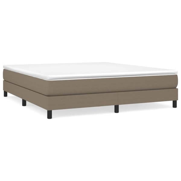 Boxspring-sängram taupe 160x200 cm tyg