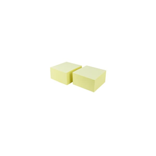 Notes LYRECO kub prem 76x76mm gul 2/fp