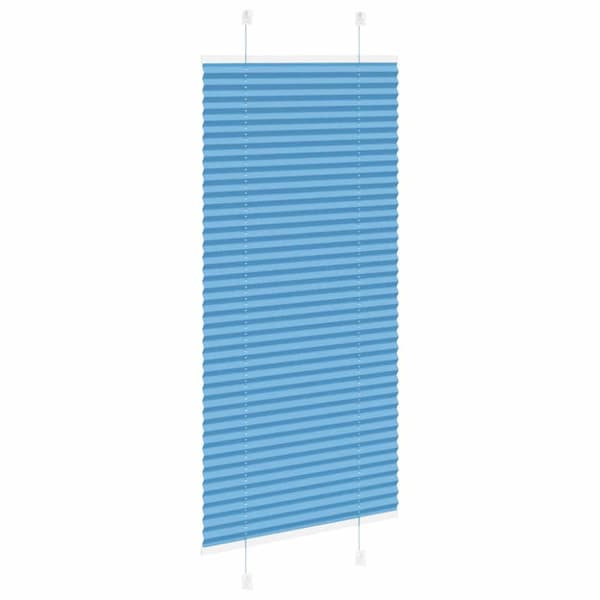 Plisserad persienn blå 55x100cm tyg bredd 54,4cm polyester