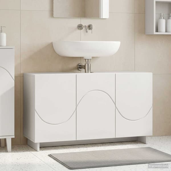 Badrumsskåp Vit 101 x 41 x 58 cm Konstruerat trä