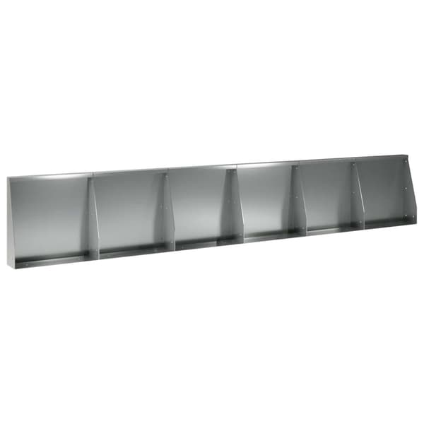 Stödvägg 6 st 40 x 12 x 50 cm Galvaniserat stål Silver
