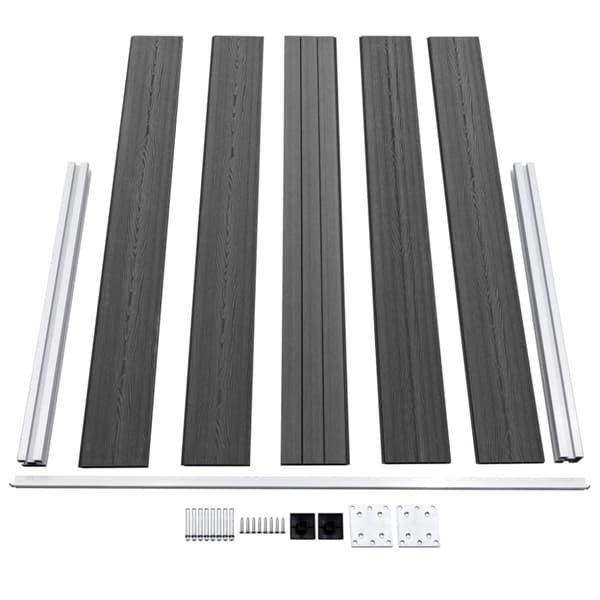 Staketpaneler WPC 872x105 cm svart