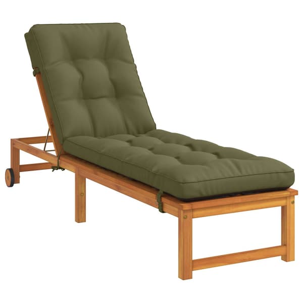 Solstol Kudde VIANEN 100% Polyester Olivgrön 200 x 60 x 8 cm
