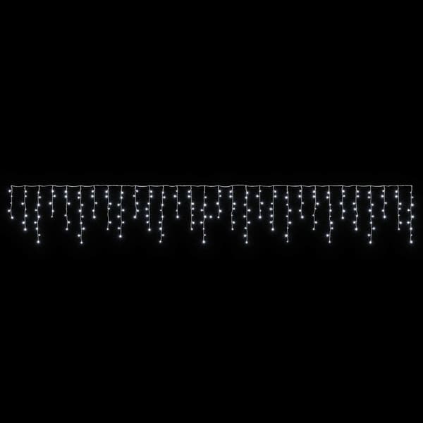 Ljusgardin 210 LED-lampor Kallvit 500 x 72 cm