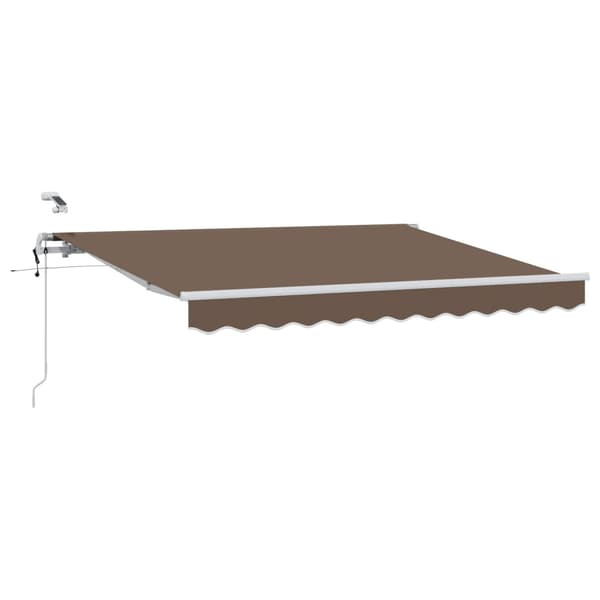 Utfällbar markis Taupe 450 × 300 cm Polyester och metall