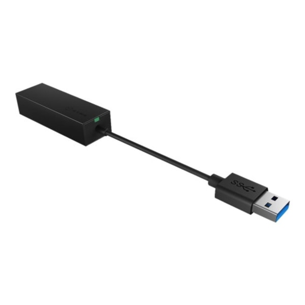 ICY BOX IB-AC501a - nätverksadapter - USB 3.0 - Gigabit Ethernet x 1 Svart