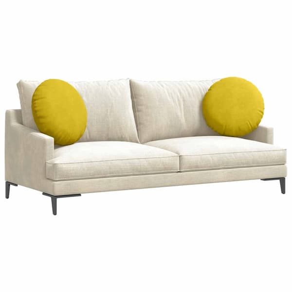 Sittkuddar 2 pcs Gul Ø50 x 19 cm Sammet
