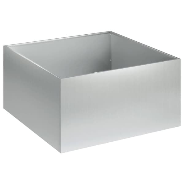 Trädgårdsplanterare 2 st Silver 60 x 60 x 30 cm