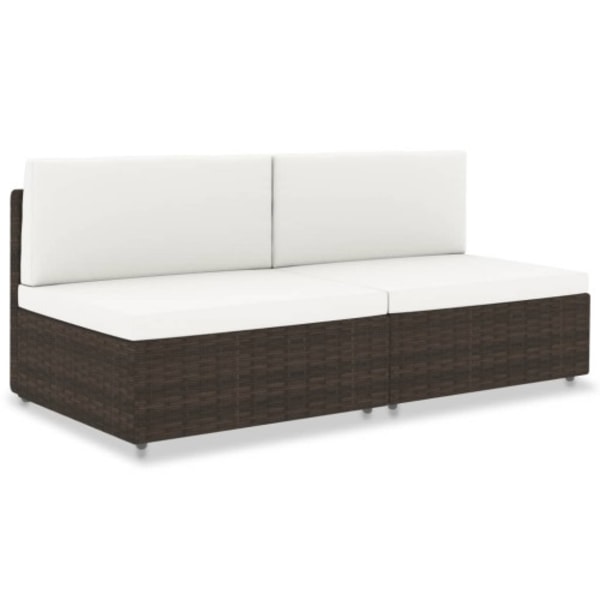 Modulsoffa 2-sits konstrotting brun