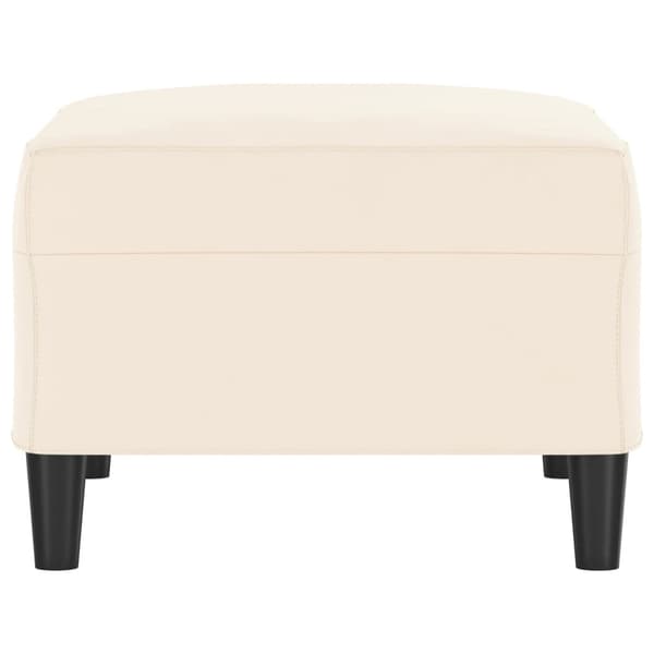 Fotpall gräddvit 70x55x41 cm sammet